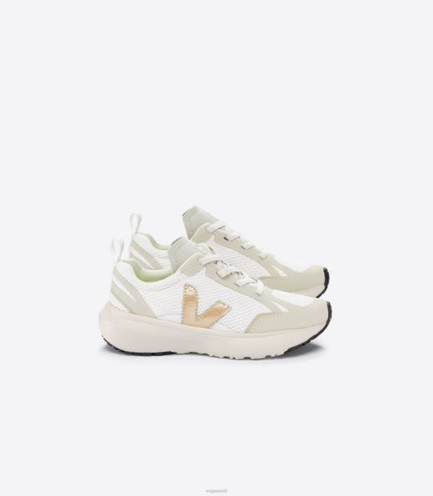 lapsed Veja kanaari elastsed paelad alveomesh valge plaatina kingad 80LZ378