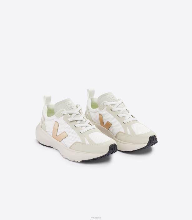 lapsed Veja kanaari elastsed paelad alveomesh valge plaatina kingad 80LZ378