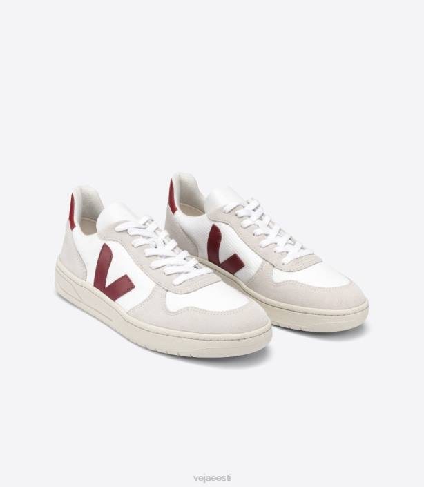 mehed Veja v-10 b-silma valge naturaalne marsala kingad 80LZ57