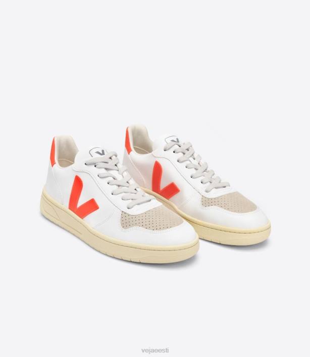 mehed Veja v-10 cwl valge oranž fluo kingad 80LZ51