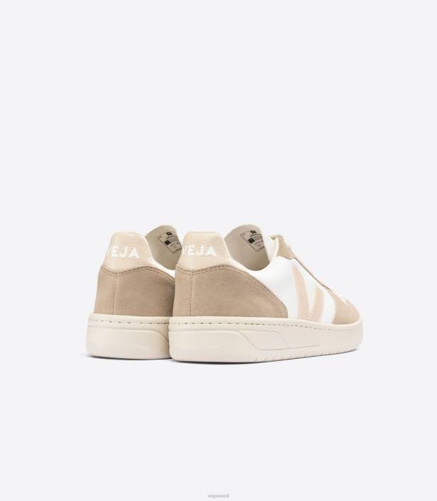 mehed Veja v-10 kroomivaba nahast valge soobel sahara kingad 80LZ39