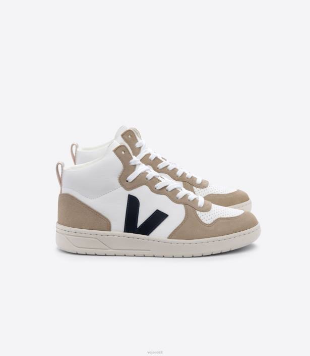 mehed Veja v-15 kroomivaba nahk valge nautico sahara kingad 80LZ79