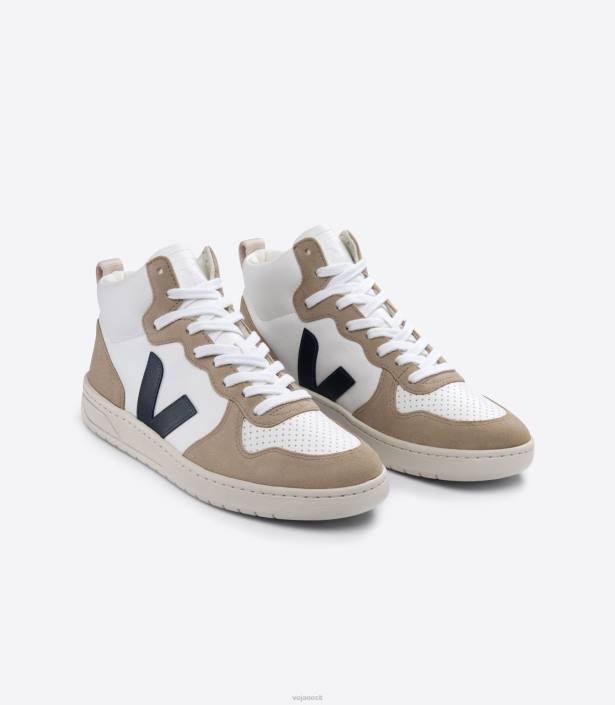 mehed Veja v-15 kroomivaba nahk valge nautico sahara kingad 80LZ79