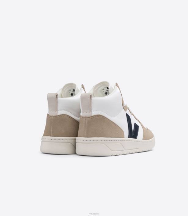 mehed Veja v-15 kroomivaba nahk valge nautico sahara kingad 80LZ79
